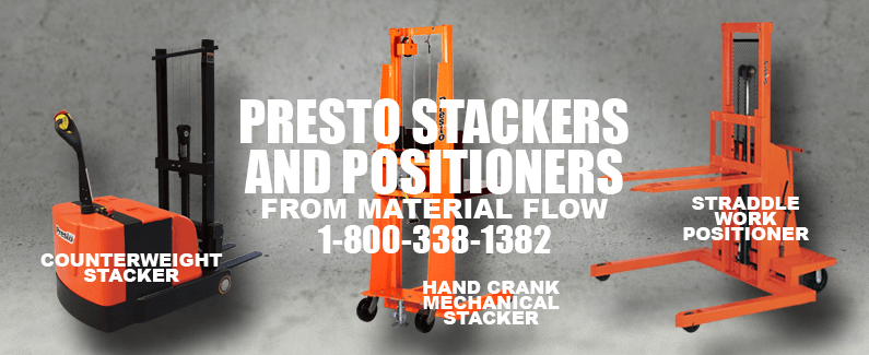 Presto stackers and positioners from Material Flow